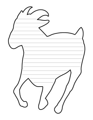 Running Goat-Shaped Writing Templates