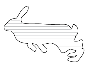 Running Hare Shaped Writing Template