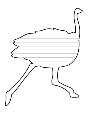 Running Ostrich-Shaped Writing Templates