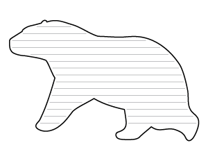 Running Polar Bear-Shaped Writing Templates