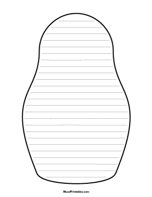 Russian Doll-Shaped Writing Templates