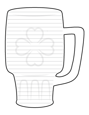 Saint Patrick's Day Mug-Shaped Writing Templates