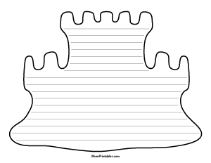 Sand Castle-Shaped Writing Templates
