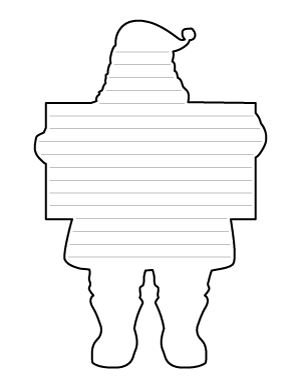 Santa Claus Holding Sign-Shaped Writing Templates