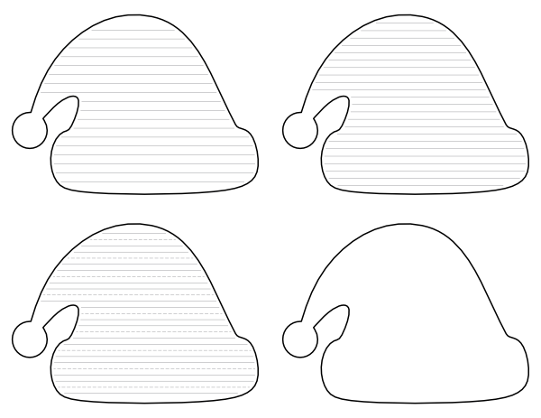 santa hat pattern printable