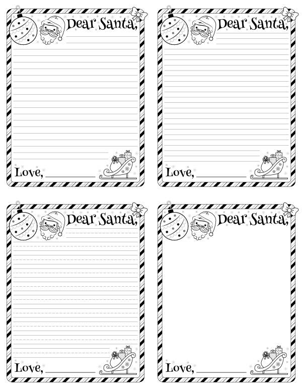 Free Printable Santa Letter Writing Templates