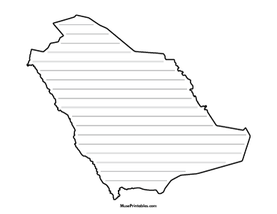 Saudi Arabia-Shaped Writing Templates