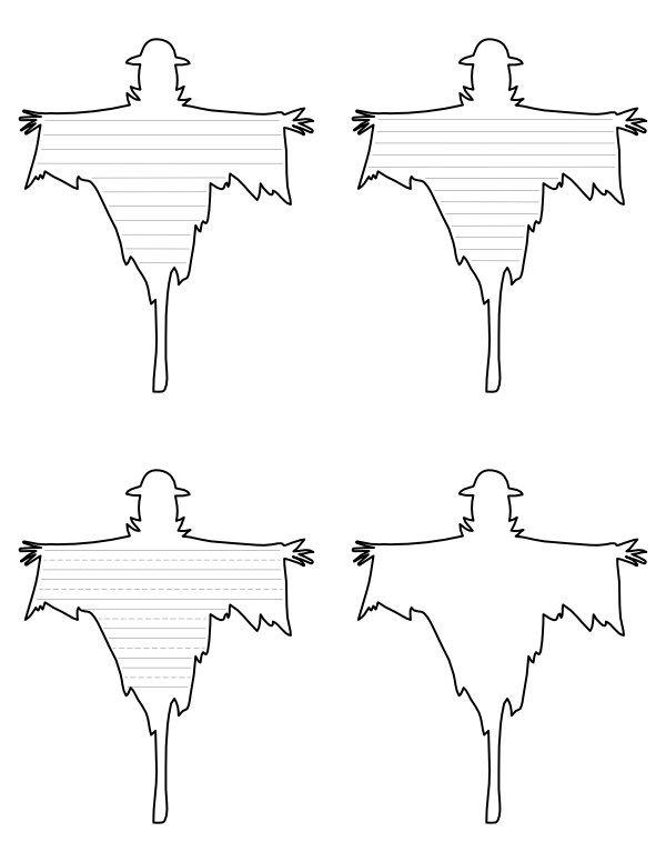 Scarecrow-Shaped Writing Templates