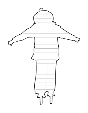 Scarecrow With Pumpkin Head-Shaped Writing Templates