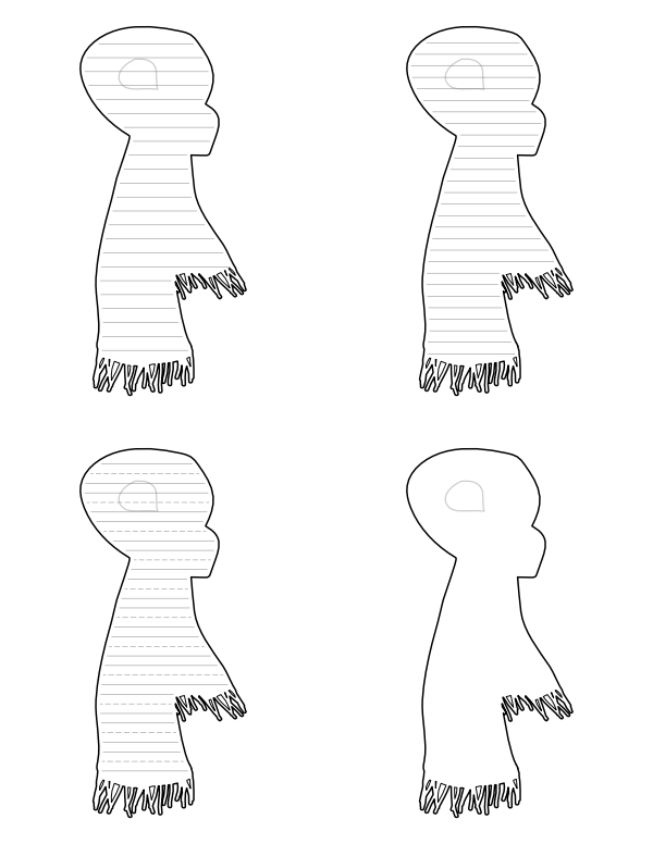Scarf-Shaped Writing Templates