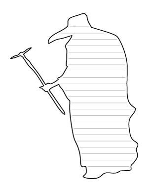 Scary Plague Doctor-Shaped Writing Templates