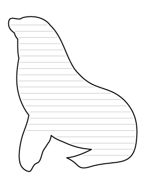 Sea Lion-Shaped Writing Templates