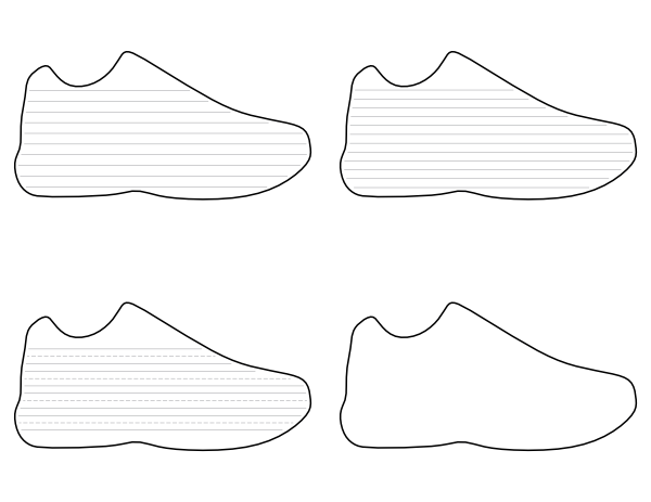 clique shoe outline template