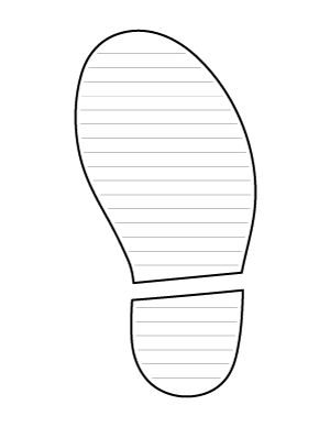Shoeprint-Shaped Writing Templates