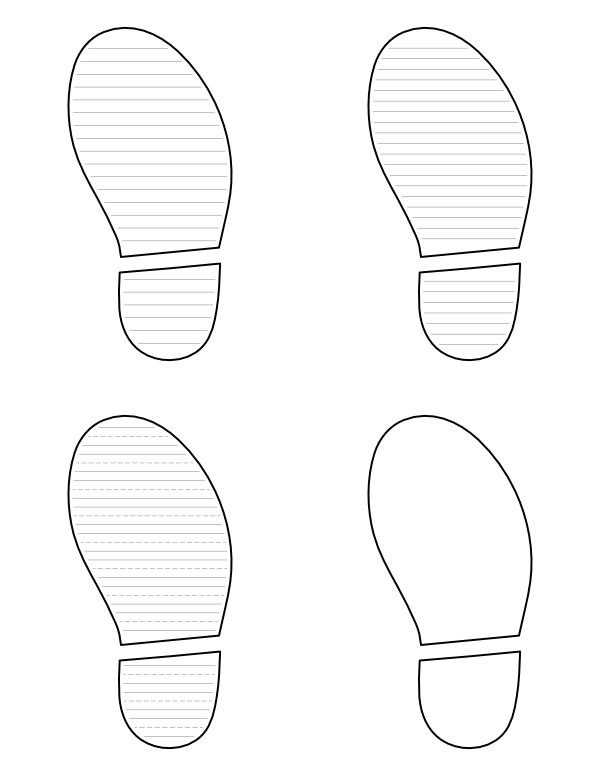 Shoeprint-Shaped Writing Templates