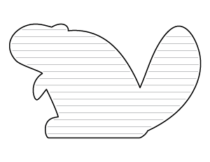 Simple Beaver-Shaped Writing Templates
