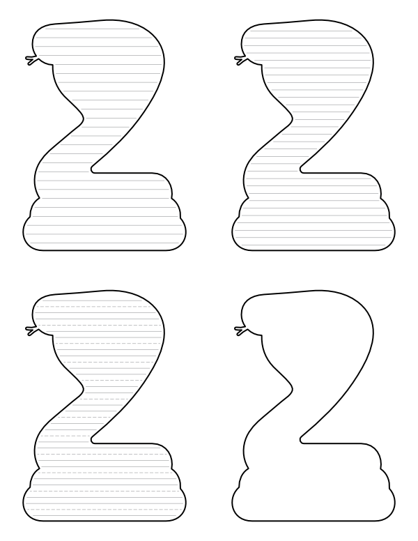 Simple Cobra Shaped Writing Templates