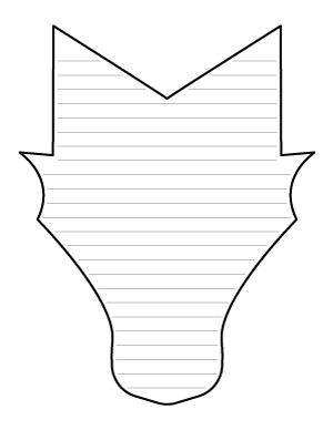 Simple Dragon Head-Shaped Writing Templates