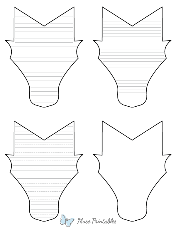 Simple Dragon Head-Shaped Writing Templates