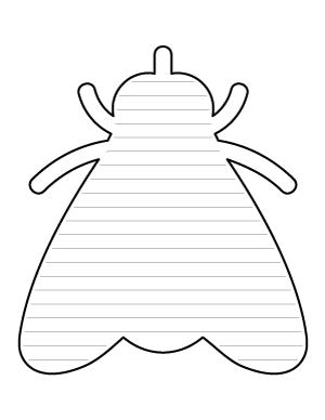 Simple Fly-Shaped Writing Templates