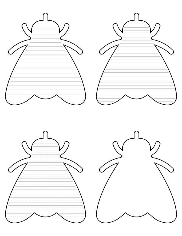 Simple Fly Shaped Writing Templates