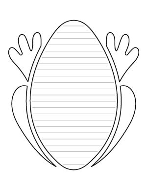 Simple Frog-Shaped Writing Templates