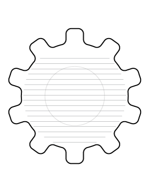 Simple Gear-Shaped Writing Templates