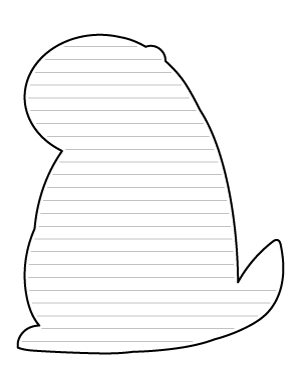 Simple Groundhog-Shaped Writing Templates