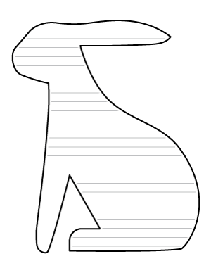 Simple Hare-Shaped Writing Templates
