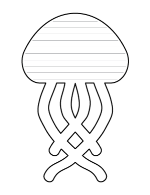 Simple Jellyfish Shaped Writing Templates