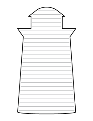 Simple Lighthouse-Shaped Writing Templates