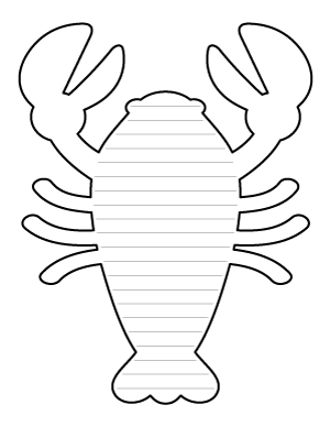 Simple Lobster-Shaped Writing Templates
