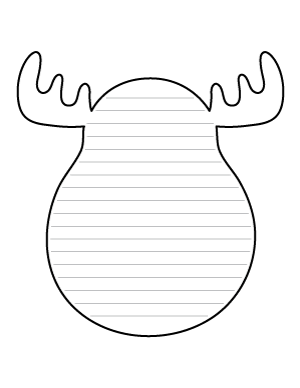 Simple Moose-Shaped Writing Templates