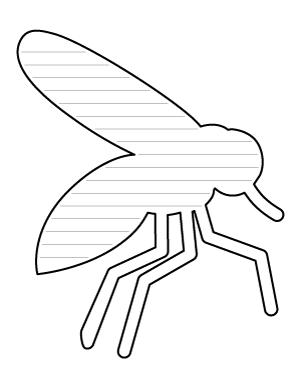 Simple Mosquito-Shaped Writing Templates