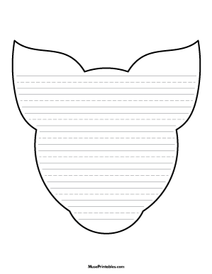Simple Pig-Shaped Writing Templates