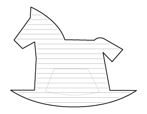 Simple Rocking Horse-Shaped Writing Templates