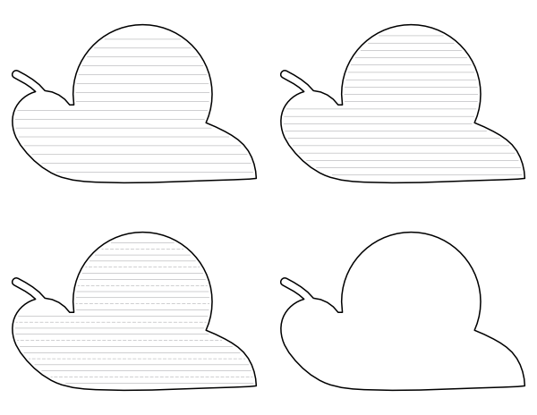 Simple Snail Shaped Writing Templates