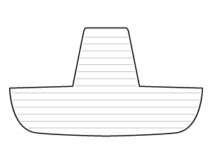 Simple Sombrero-Shaped Writing Templates