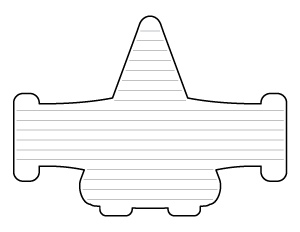 Simple Spaceship Shaped Writing Templates