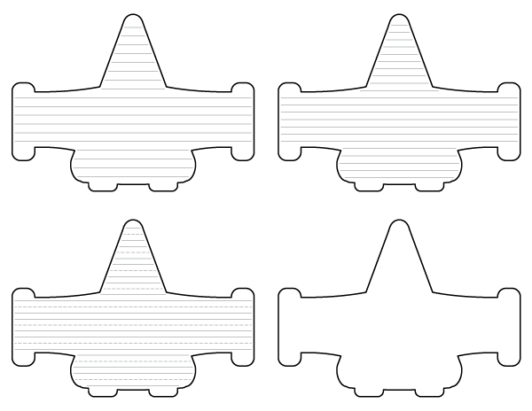 Simple Spaceship Shaped Writing Templates