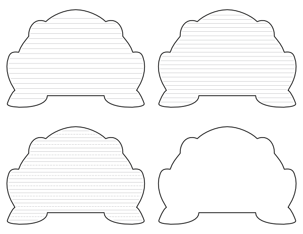 Simple Toad Shaped Writing Templates