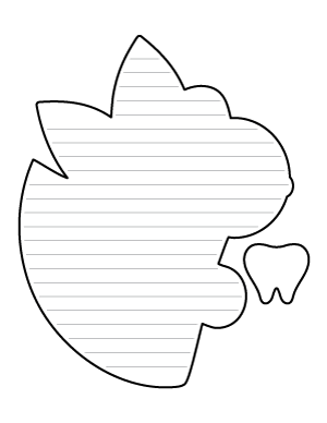 Simple Tooth Fairy Shaped Writing Templates