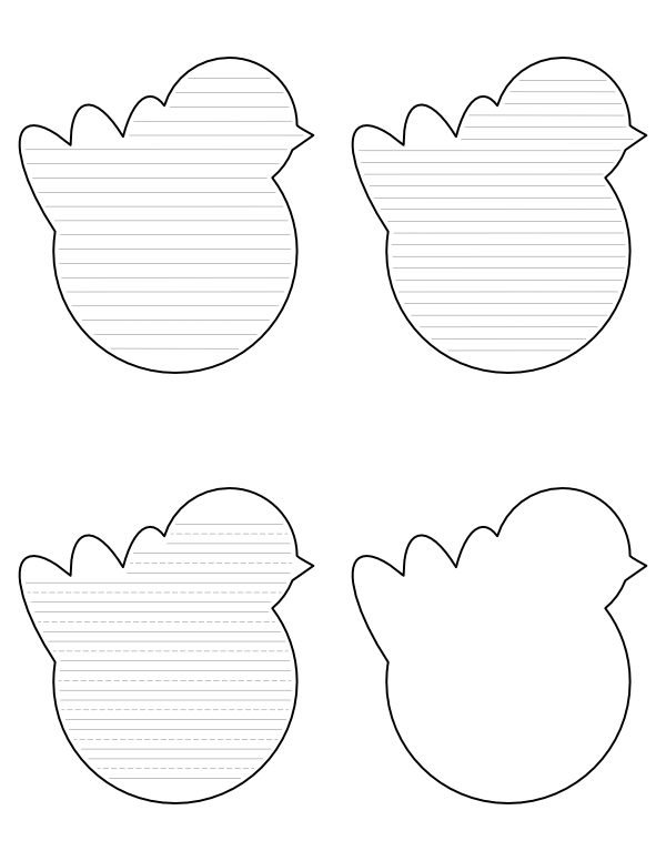 Simple Turkey-Shaped Writing Templates