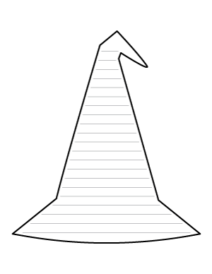 Simple Witch Hat-Shaped Writing Templates