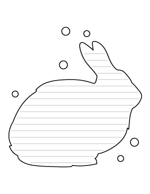 Sitting Arctic Hare-Shaped Writing Templates