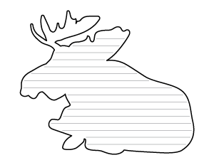Sitting Moose-Shaped Writing Templates