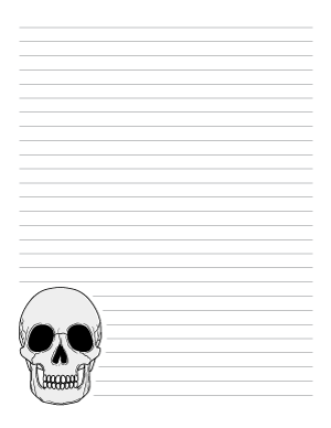 Skull Writing Templates