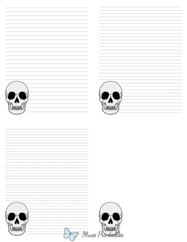 Skull Writing Templates
