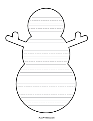 Snowman Shaped Writing Templates