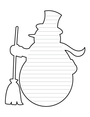 Snowman with Broom Shaped Writing Templates